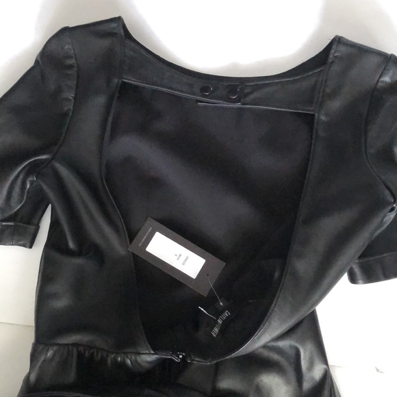 Caitlin power backless leather dress - Picture 4 of 4